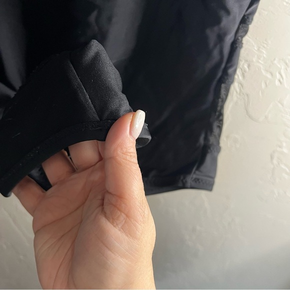 Shade & Shore Black Mesh Front Medium Coverage One Piece Barhimgsuit - Picture 7 of 10